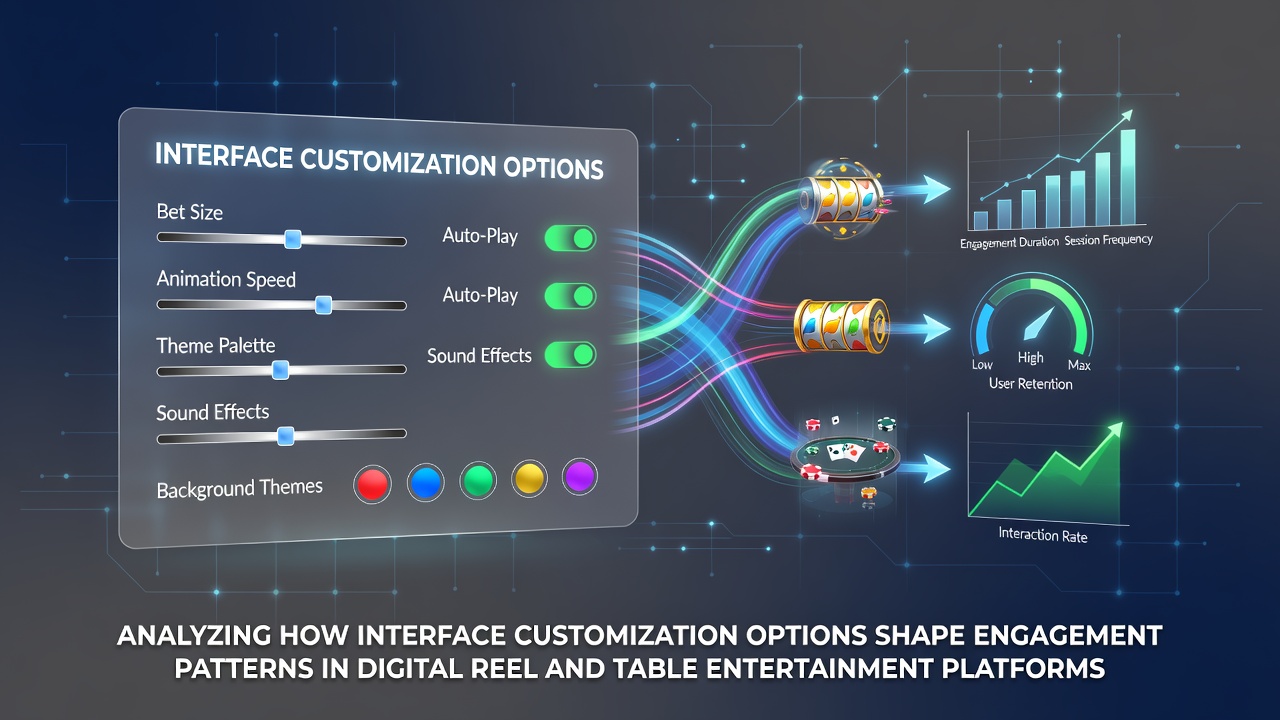 Digital interface showing customizable reel and table game layouts on a gaming platform